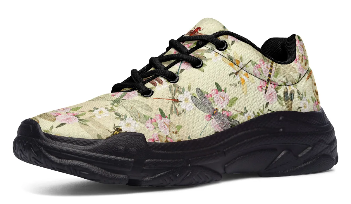 Vintage Dragonflies Chunky Sneakers