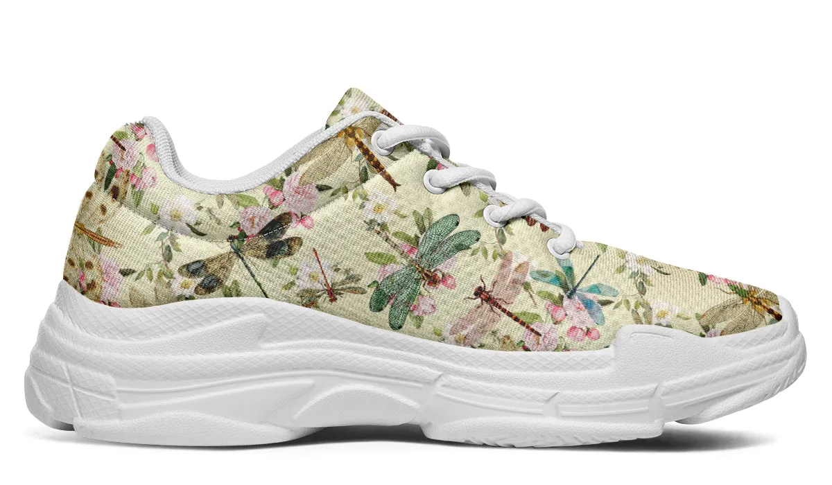 Vintage Dragonflies Chunky Sneakers