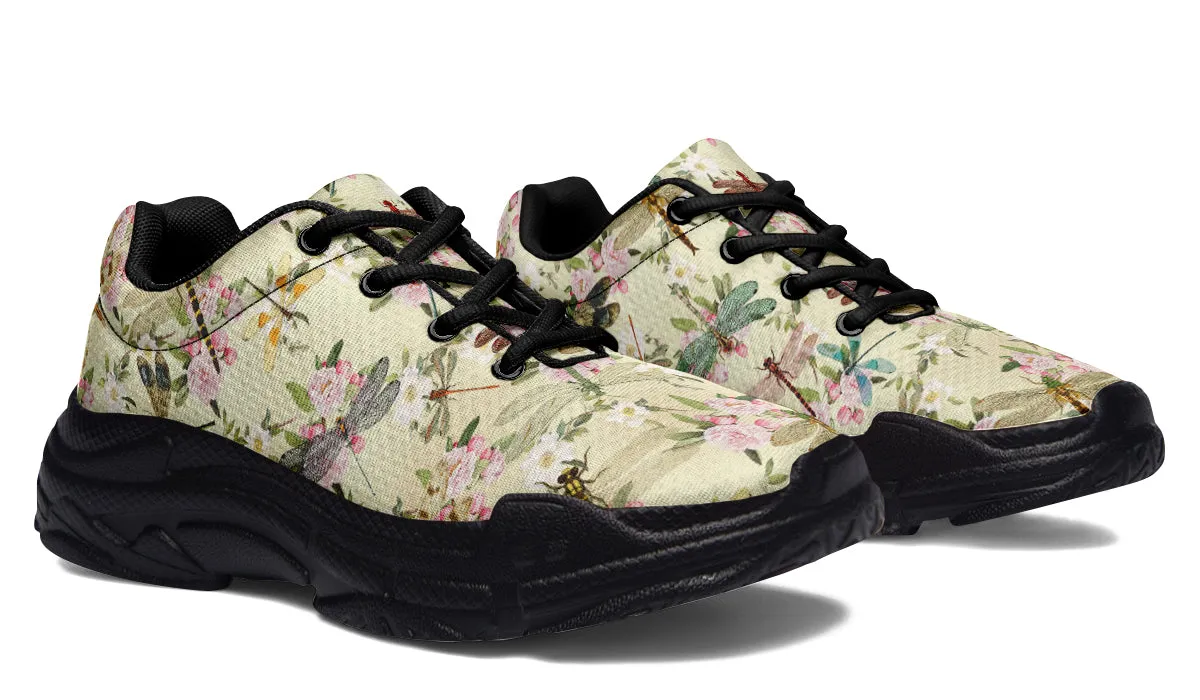Vintage Dragonflies Chunky Sneakers