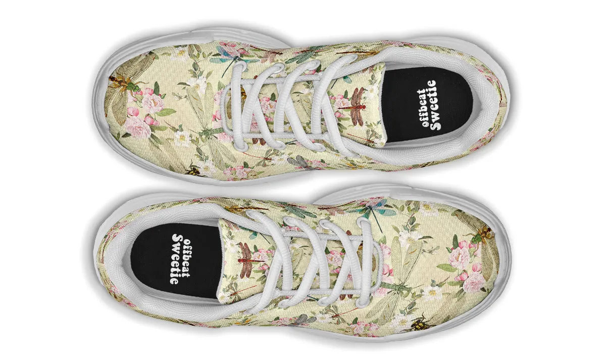 Vintage Dragonflies Chunky Sneakers