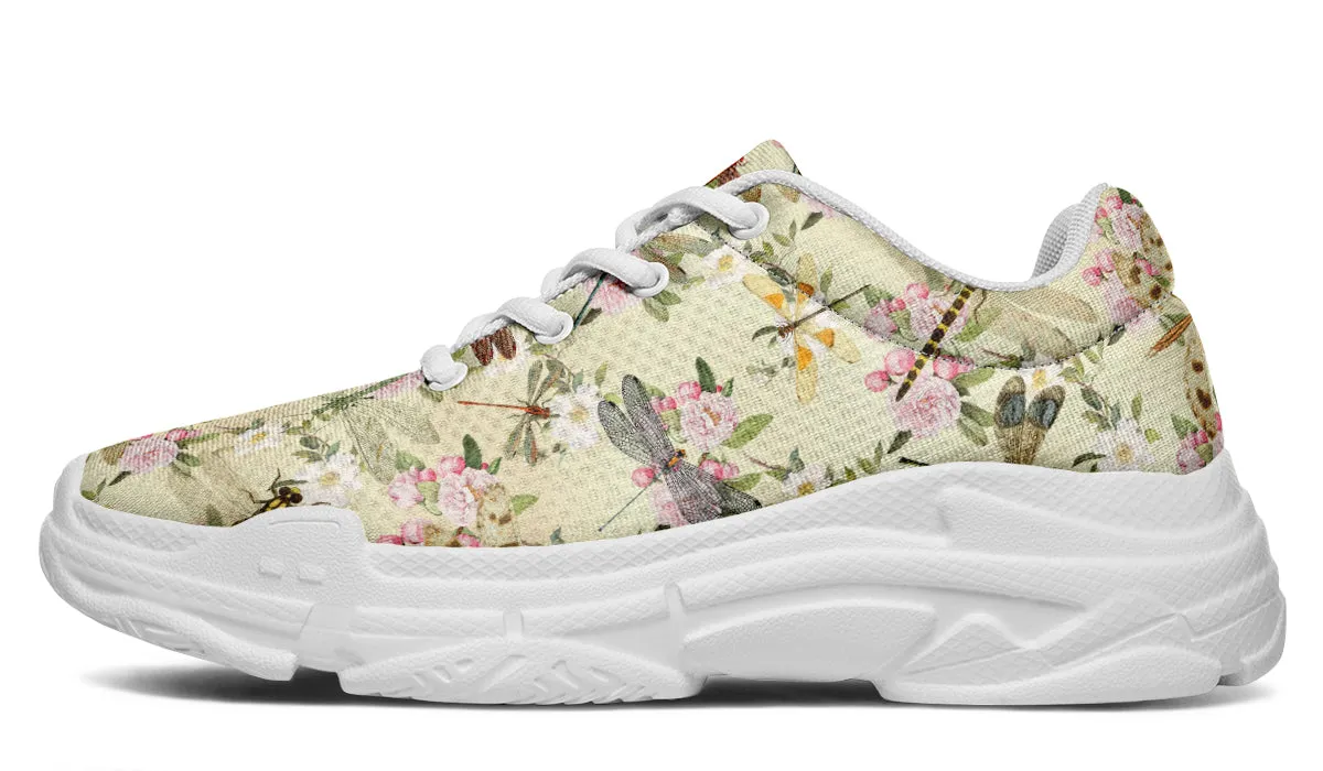 Vintage Dragonflies Chunky Sneakers