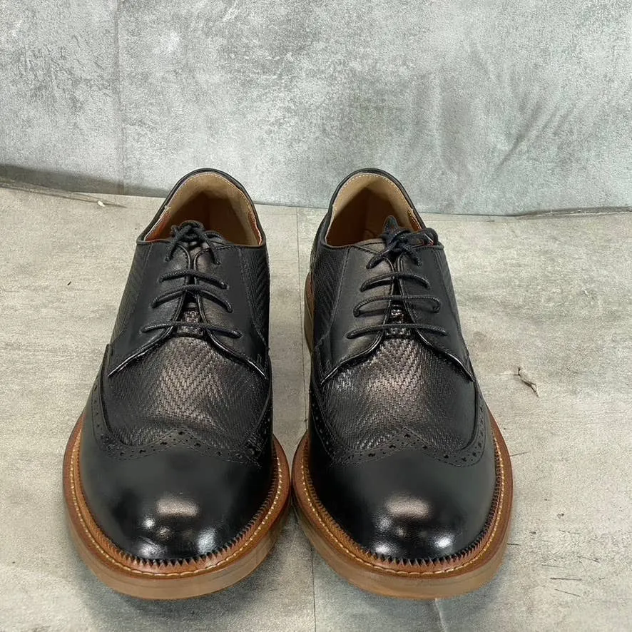 VINTAGE FOUNDRY CO. Men's Black Clark Wingtip Brogue Lace-Up Oxford Shoes SZ 8.5