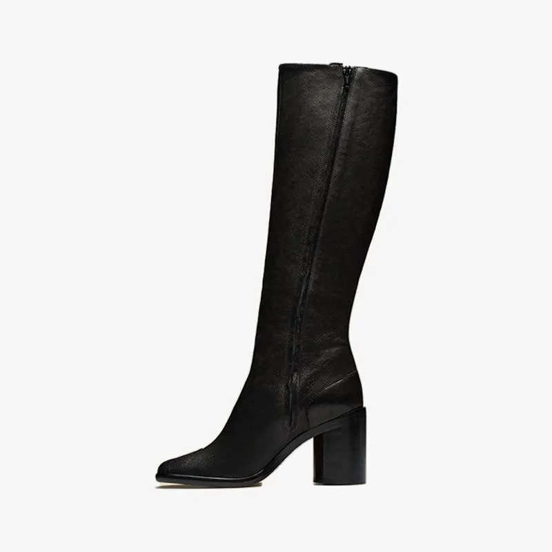 Vintage Soft Leather Knee-High Boots