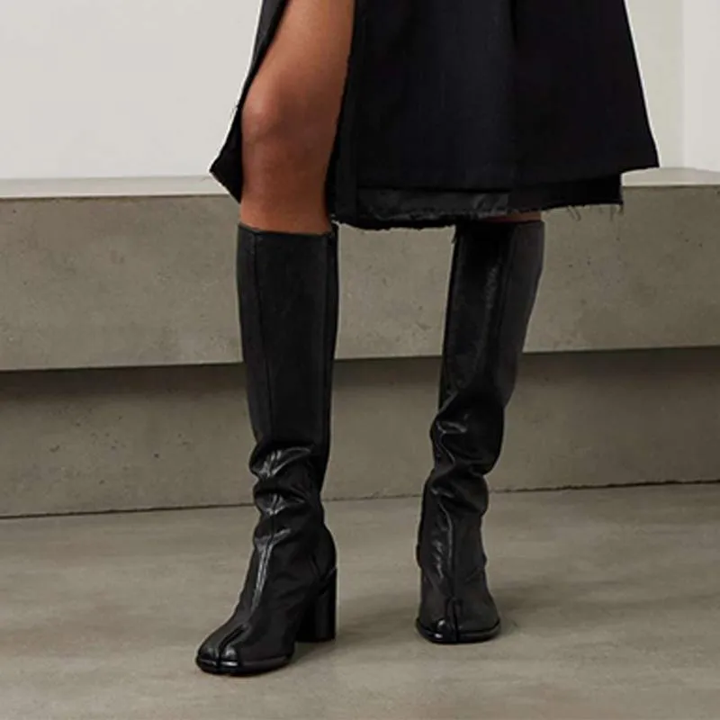 Vintage Soft Leather Knee-High Boots