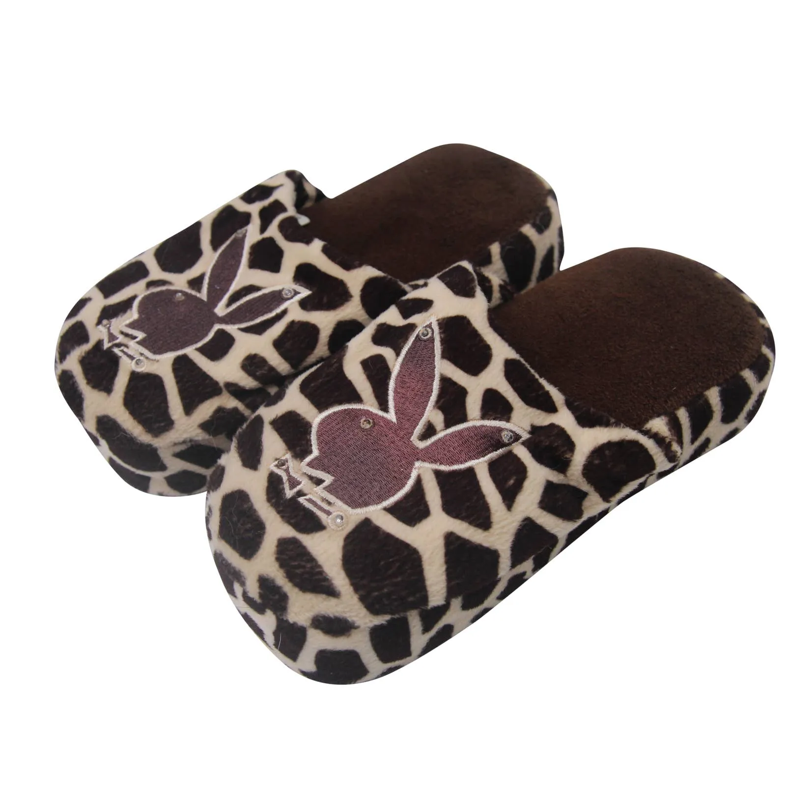 Vintage Y2k Playboy Bunny Platform Cheetah Print Slippers - W5.5