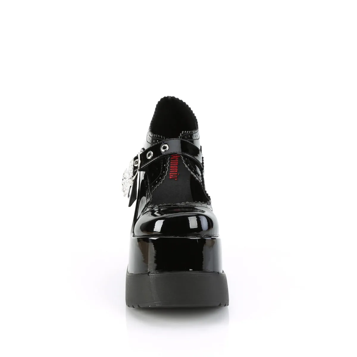 Void 38 Black Patent Platform Mary Jane Platform Shoes Demonia Direct