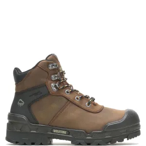 Warrior 6 Inch Composite-Toe Waterproof MetGuard Work Boot Dark Brown