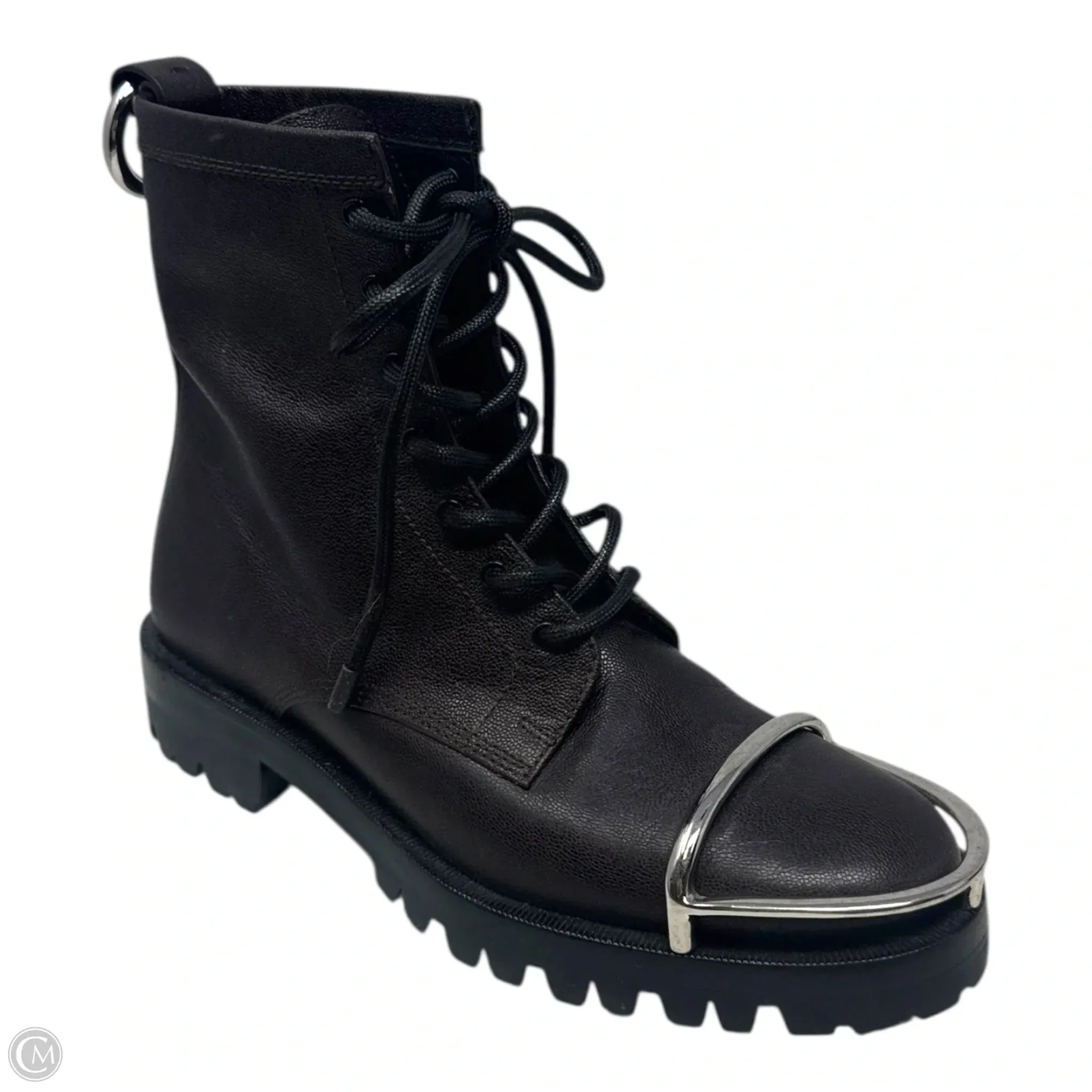 Lyndon Halo Combat Boots Luxury Designer By Alexander Wang In Brown, Size: 7 Synthetic Upper