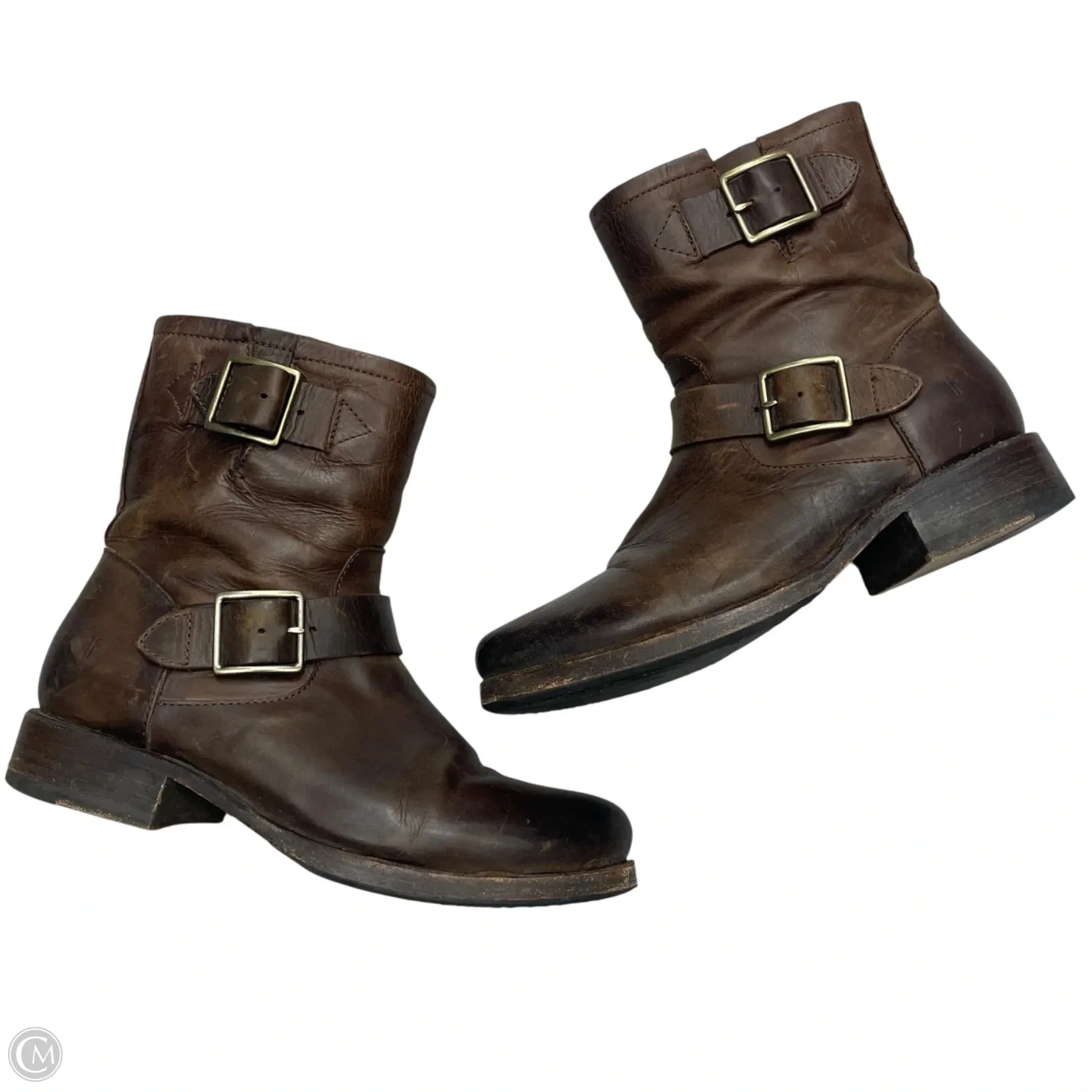 Classic Chic Boots Designer By Frye In Tan, Size: 6.5