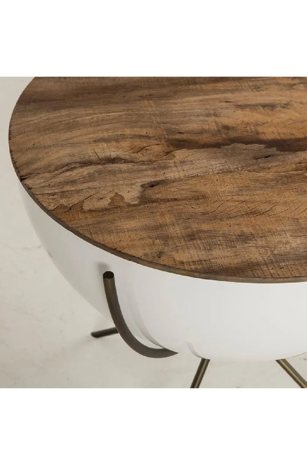 White Fiberglass Bowl Side Table | Andrew Martin Danica