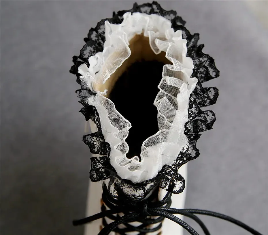 White Victorian boots