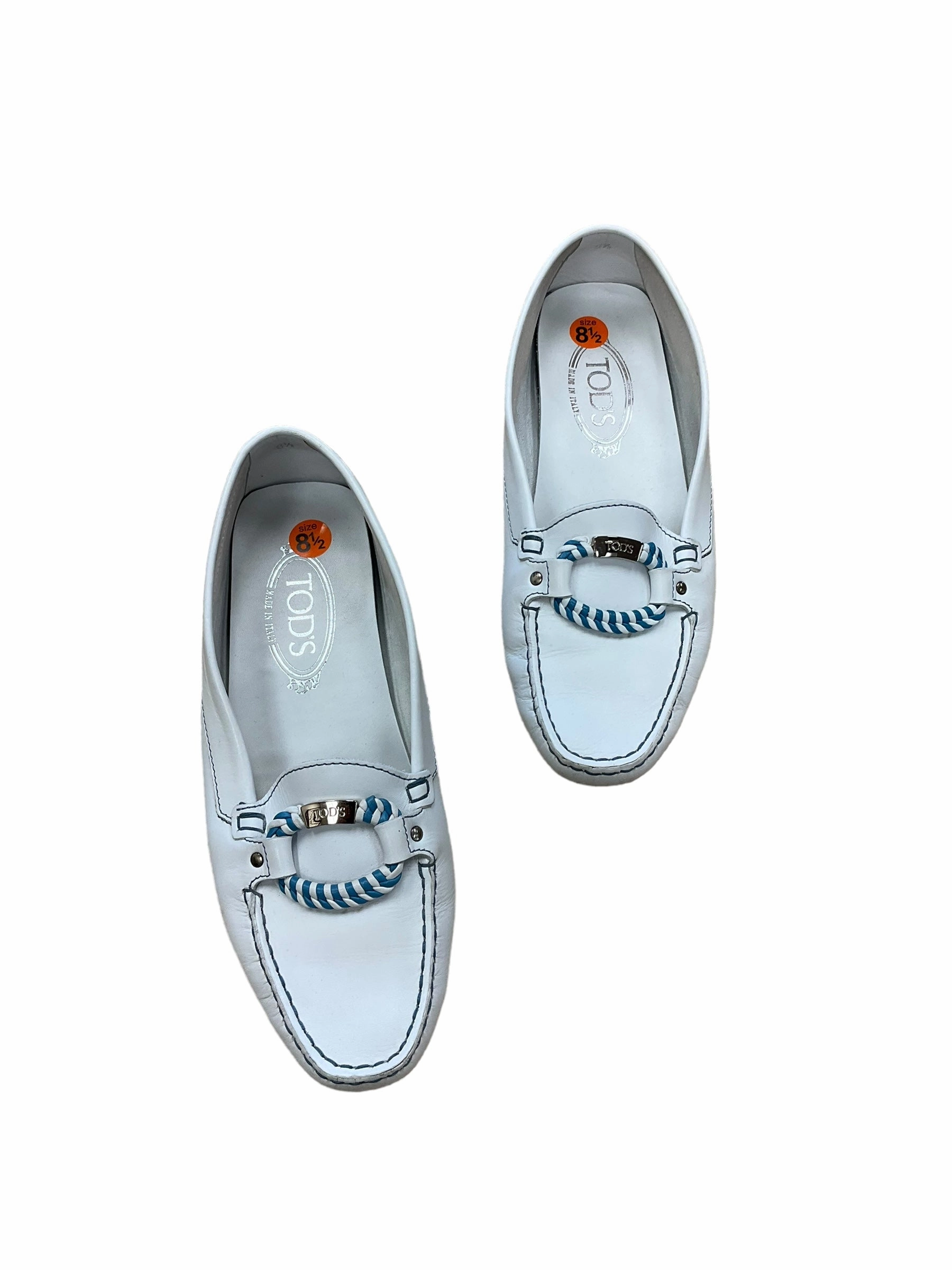 Queen Fit White Shoes Luxury Designer Tods, Size 8.5