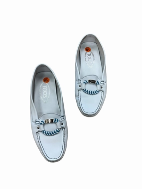 Queen Fit White Shoes Luxury Designer Tods, Size 8.5