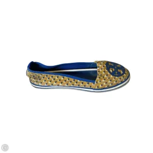 Wild Trek Comfort Grip Shoes Designer By Tory Burch In Blue & Yellow, Size: 10