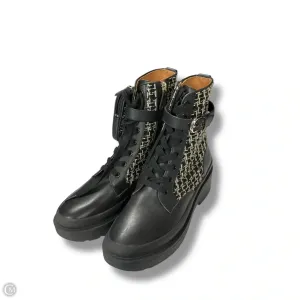 Seamless Fit Running Errands Boots Designer By Kate Spade In Black & Cream, Size: 9