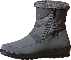 Winter Boots for Women Winter Warm Outdoor Faux Fur Lined Shoes Warm Cozy Short Ankle Booties Lightweight Snow Boot