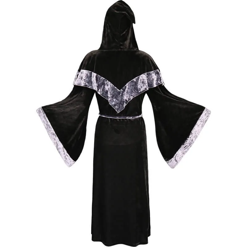 Wizard Hooded Cloak Robe Halloween Costume