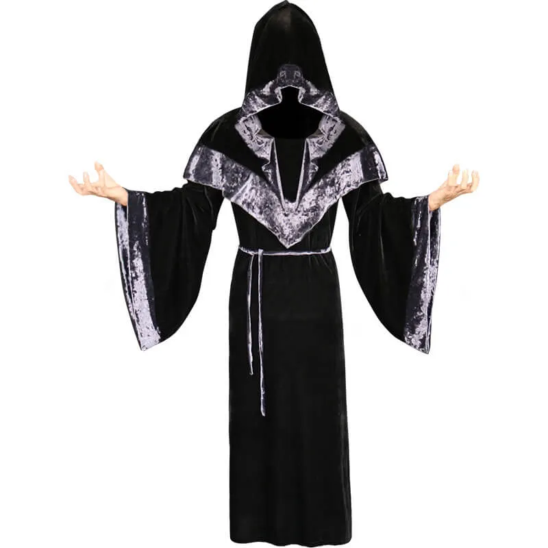 Wizard Hooded Cloak Robe Halloween Costume