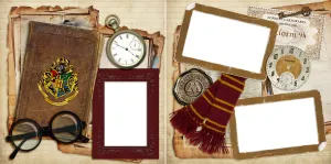 Wizard Journal - Digital Scrapbook Pages - INSTANT DOWNLOAD