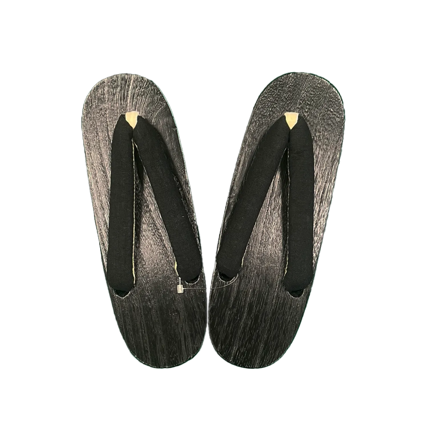 Woman's Wooden Geta Sandals : Black & Black sole
