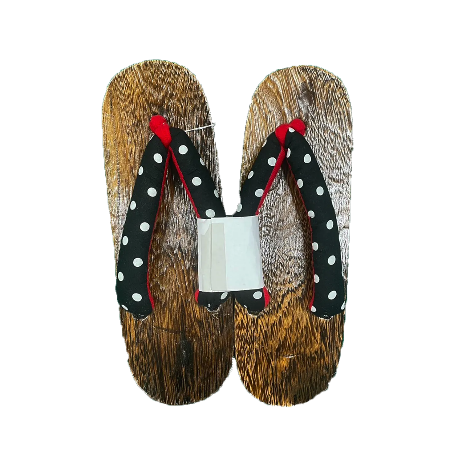 Woman's Wooden Geta Sandals : Drop of Water & Brown sole