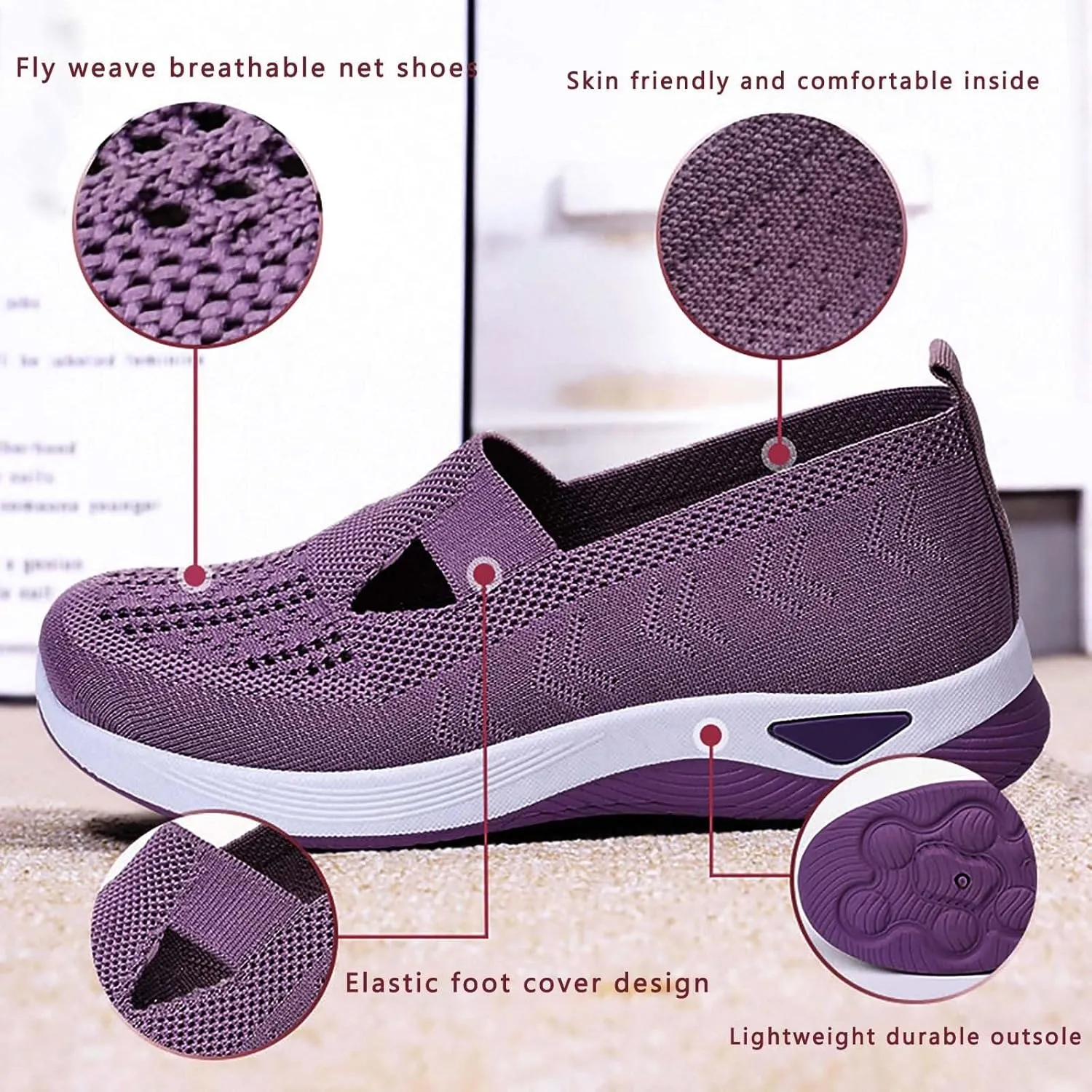 Women Walking Shoes Sock Sneakers Slip-On Breath Mens Tennis Shoes Fashion Women's Shoes Casual Men's Fashion Sneakers Red Tennis Shoe White Loafers