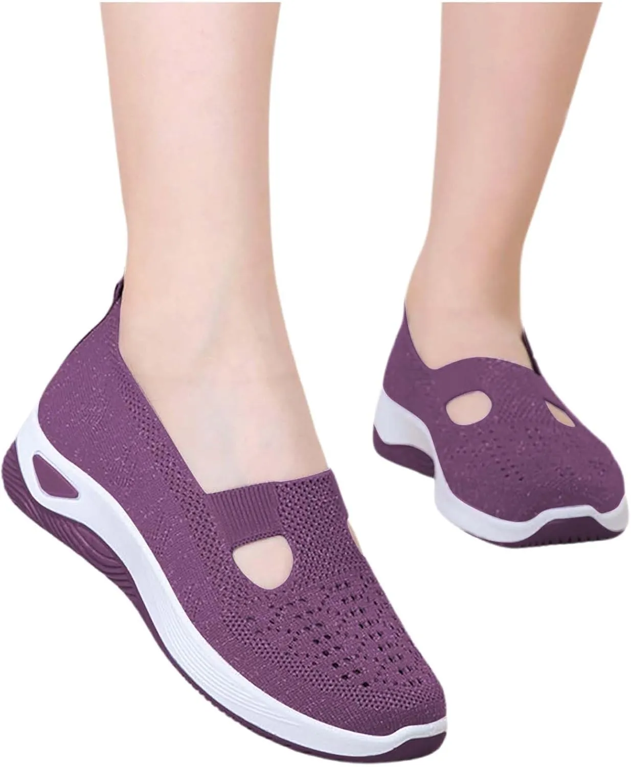 Women Walking Shoes Sock Sneakers Slip-On Breath Mens Tennis Shoes Fashion Women's Shoes Casual Men's Fashion Sneakers Red Tennis Shoe White Loafers