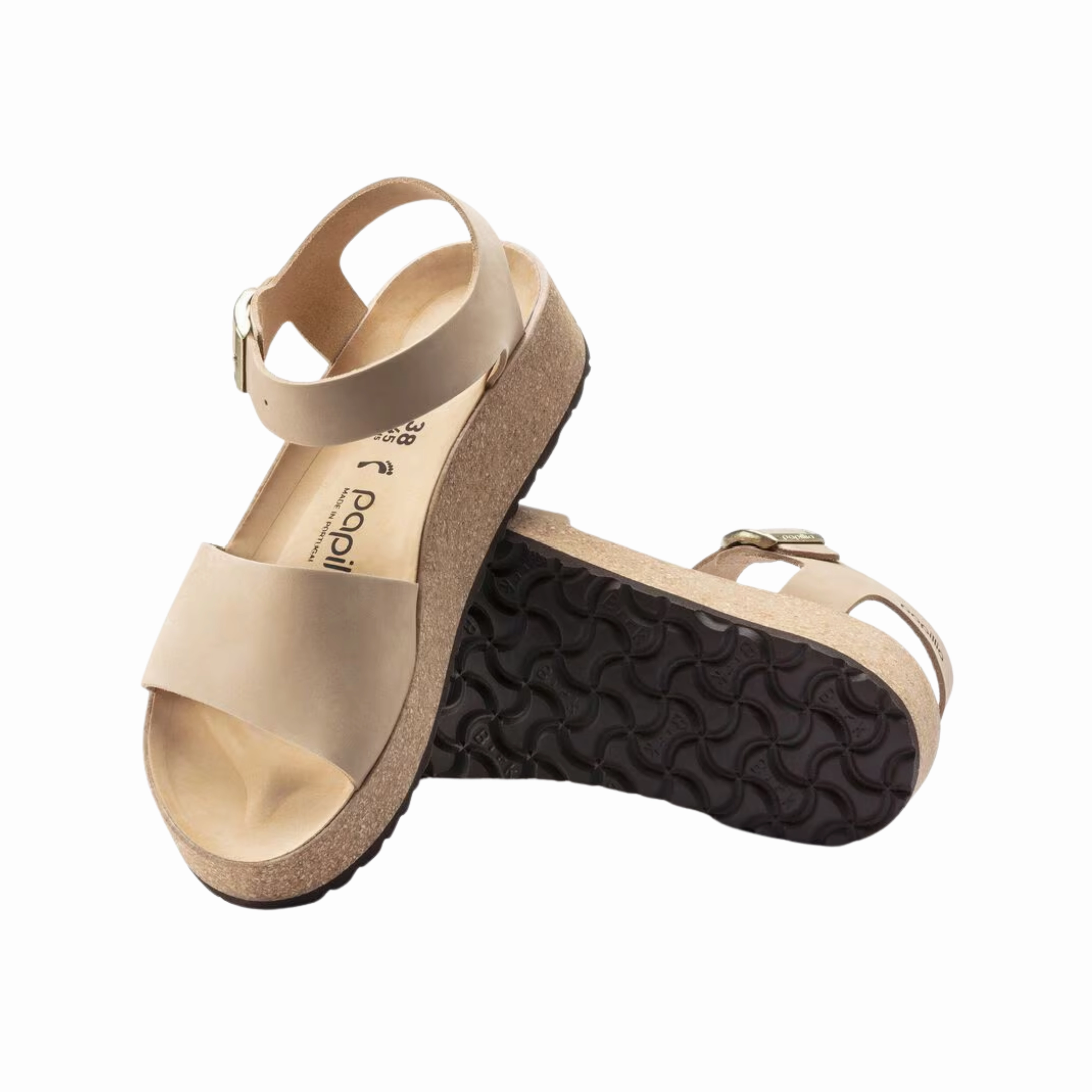 Simple Comfort Shoes Thin strap Women's Glenda (Nubuck Leather) - Sandcastle