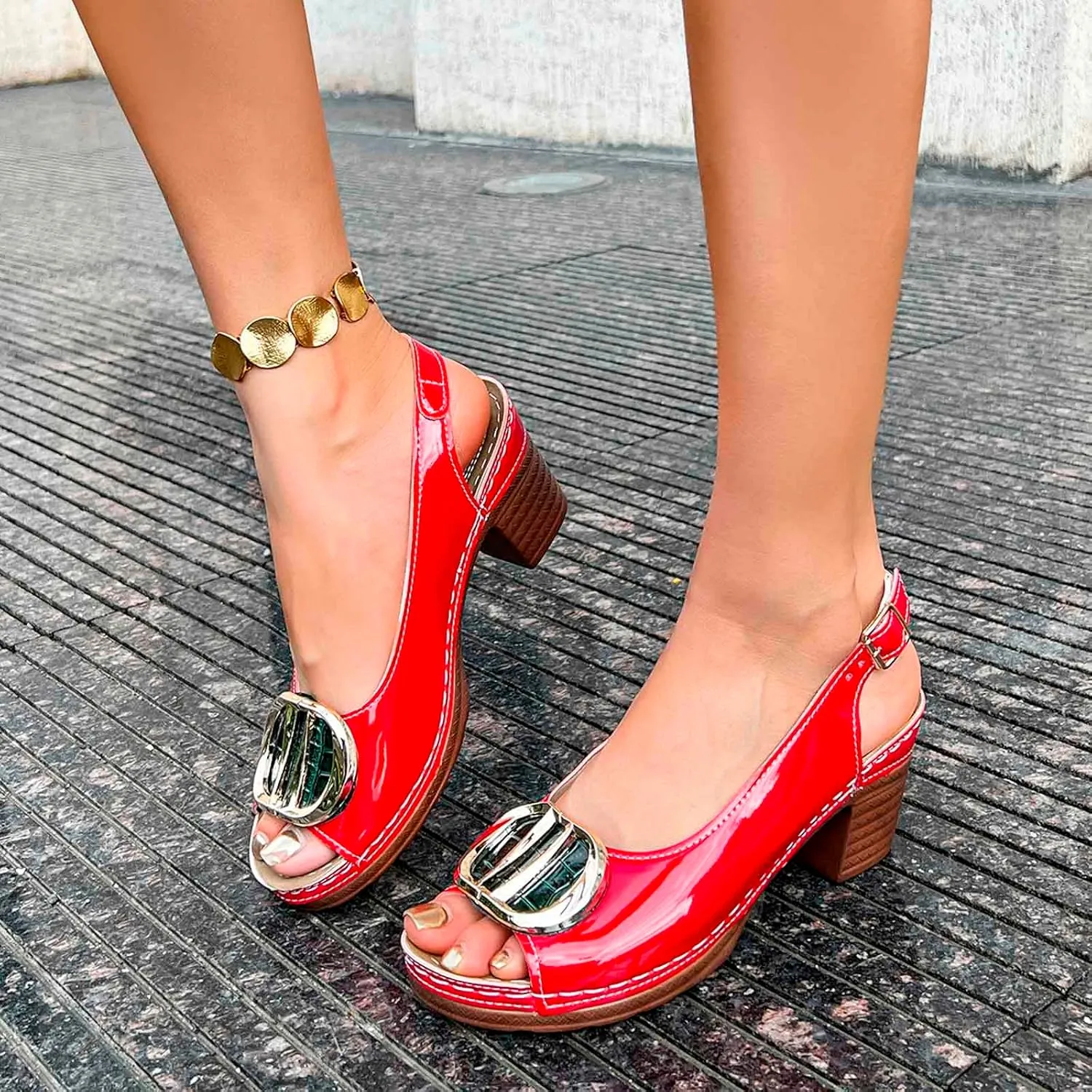 Women's Breathable Casual Sandals Wide Block Heel Adjustable Strap Comfortable Footwear For Spring Summer Fall