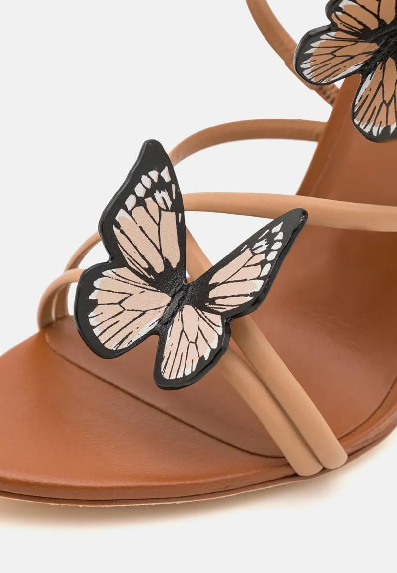 Women's Butterfly Wrap Around Stiletto Heels Ankle Strap Fantasy Lace Up Sandals Pointed Toe Sexy Dress Shoes Strappy High Heel Pumps for Party