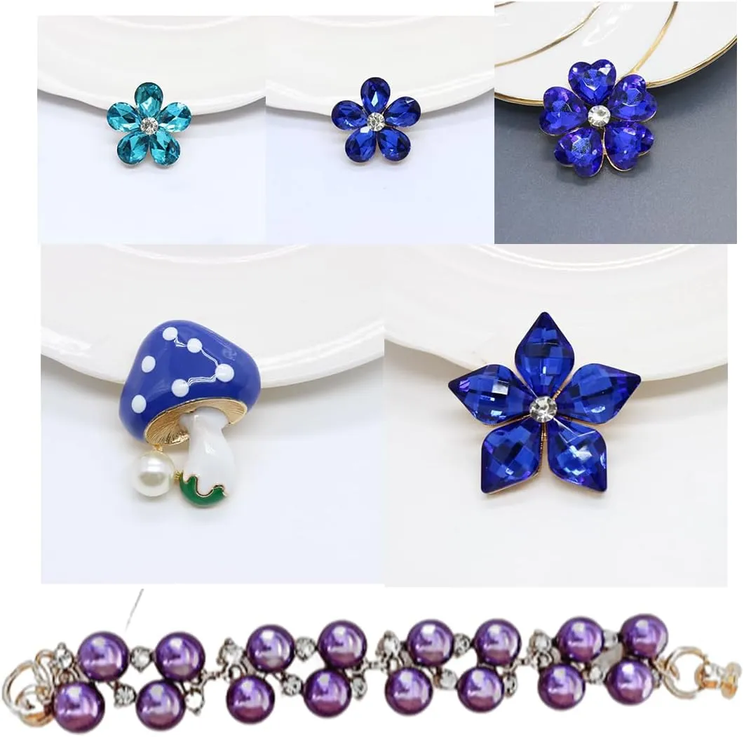 Womens fashion cute designer bling metal shoe charms for teens kids boys girls