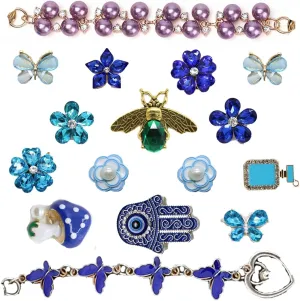 Womens fashion cute designer bling metal shoe charms for teens kids boys girls