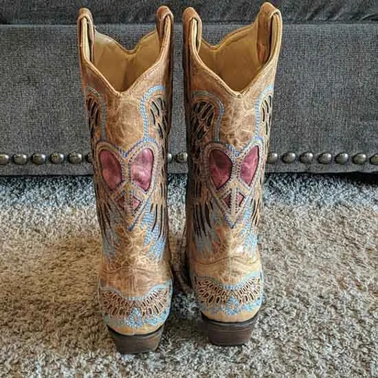 Women's Floral Embroidery Boots Country Cowgirl Boot