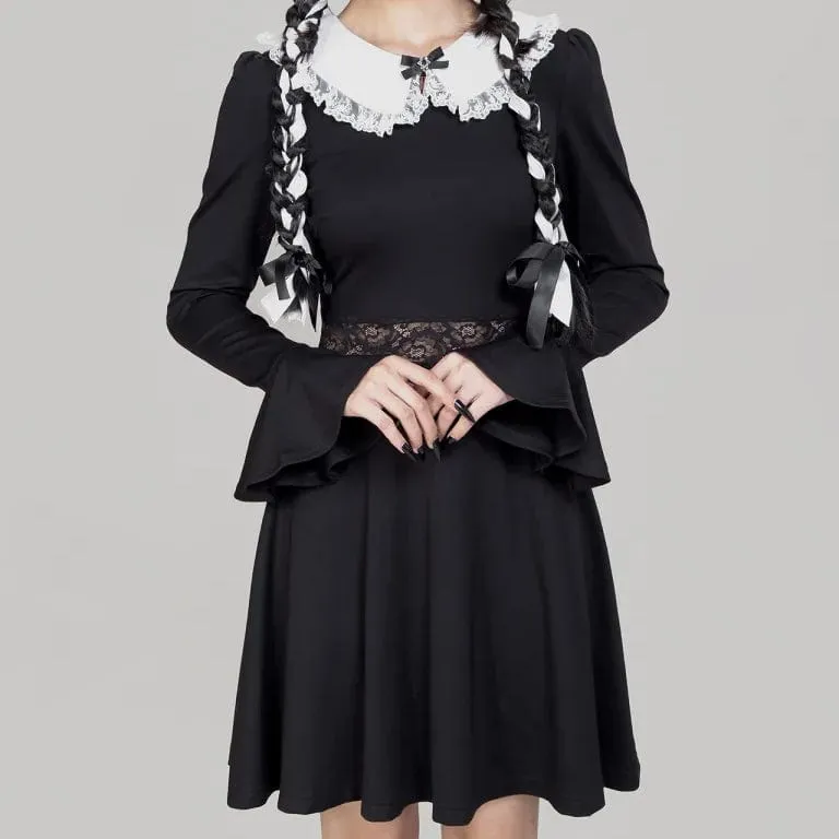 Women's Lolita Doll Collar Flared Sleeved Dress