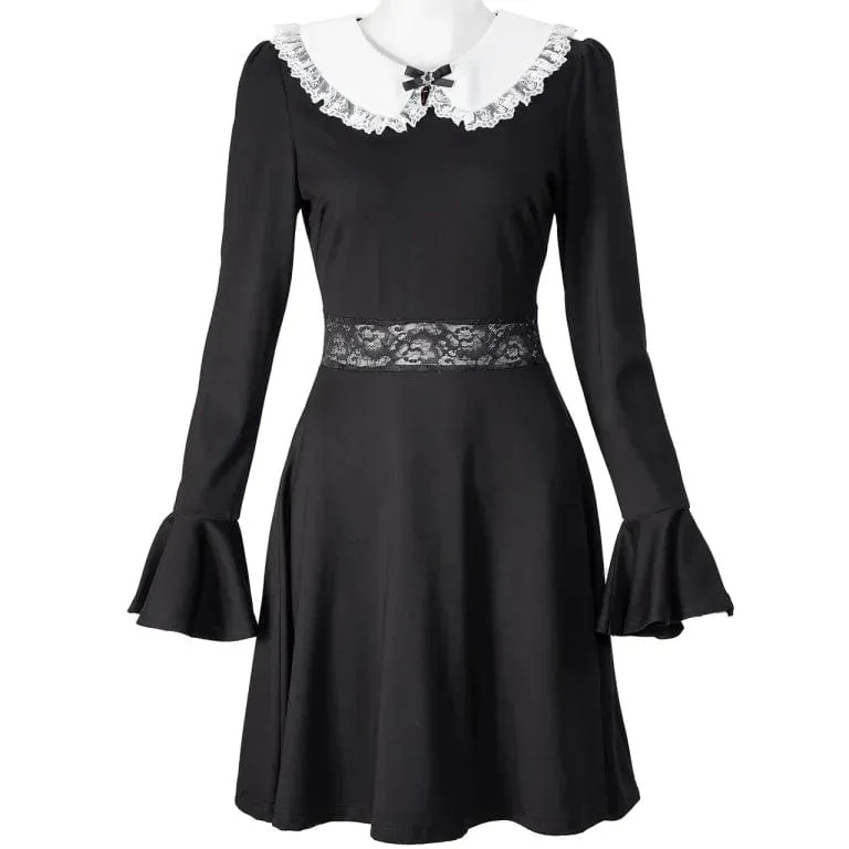Women's Lolita Doll Collar Flared Sleeved Dress
