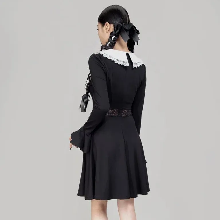 Women's Lolita Doll Collar Flared Sleeved Dress