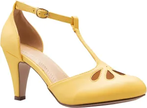 Women's Low Heels Mary Jane Pumps - Adorable Vintage Shoes- Unique Round Toe Design with an Adjustable T Strap