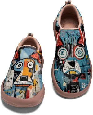 Women's Slip On Sneakers Casual Loafers Art Painted Comfort Soft Walking Shoes Graffiti Style Animal Patterns
