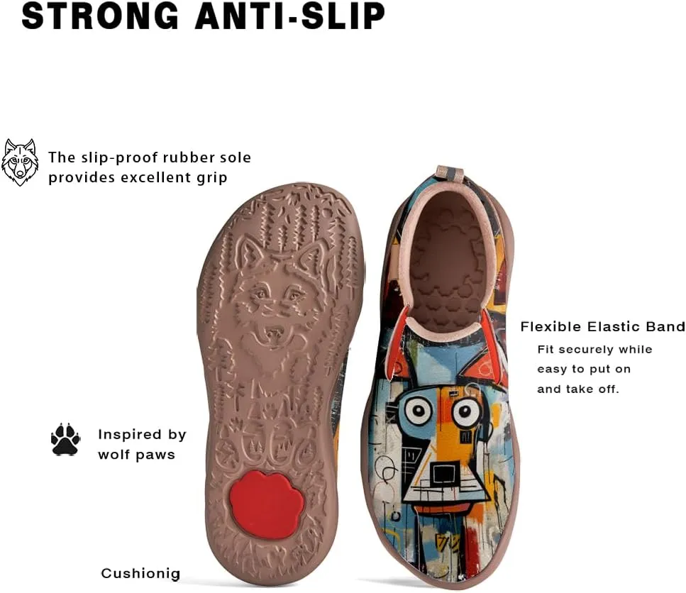 Women's Slip On Sneakers Casual Loafers Art Painted Comfort Soft Walking Shoes Graffiti Style Animal Patterns