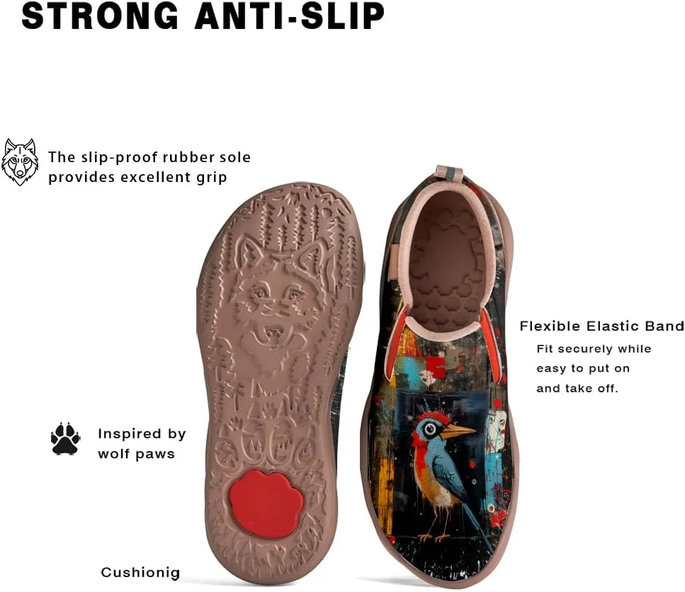 Women's Slip On Sneakers Casual Loafers Art Painted Comfort Soft Walking Shoes Graffiti Style Animal Patterns