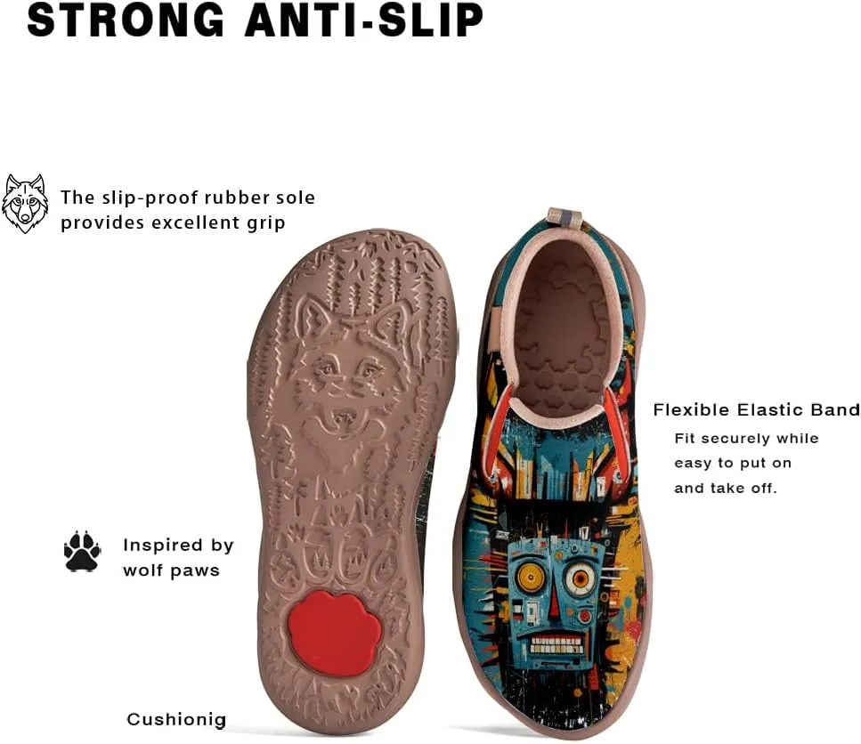 Women's Slip On Sneakers Casual Loafers Art Painted Comfort Soft Walking Shoes Graffiti Style Animal Patterns