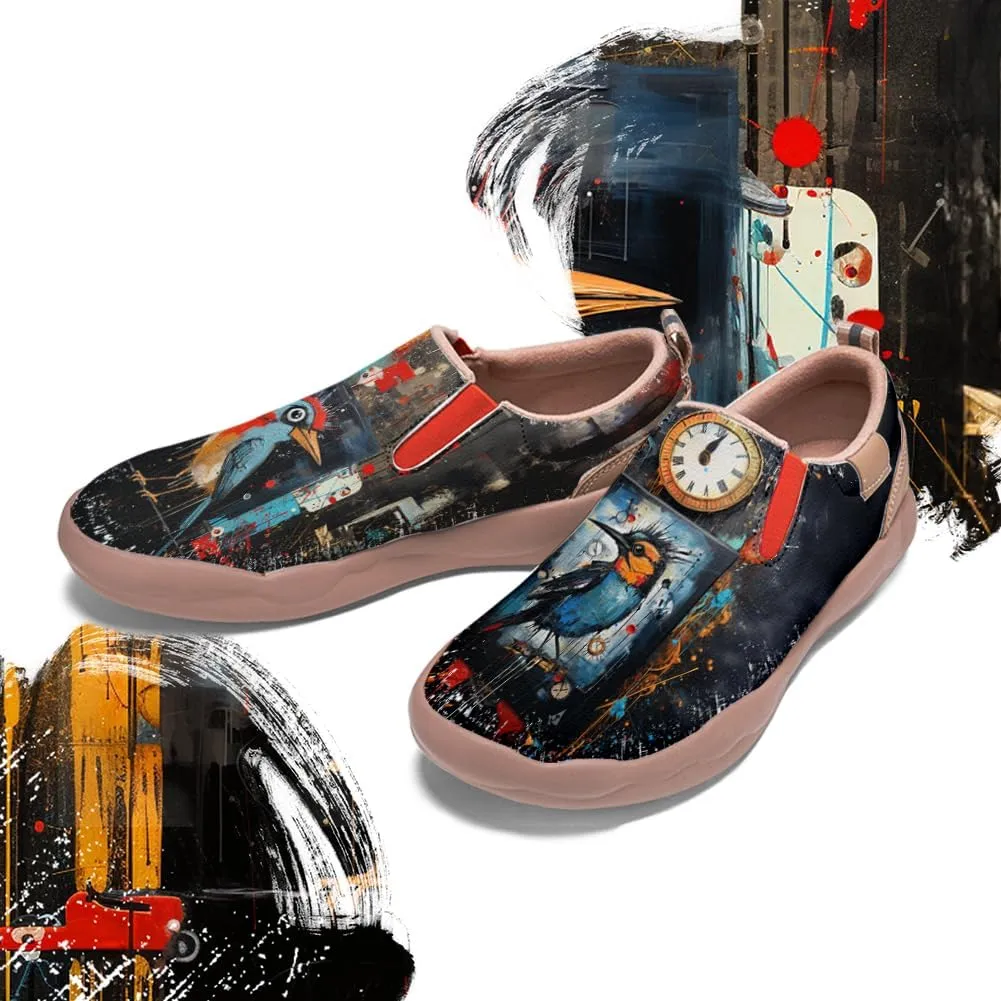 Women's Slip On Sneakers Casual Loafers Art Painted Comfort Soft Walking Shoes Graffiti Style Animal Patterns