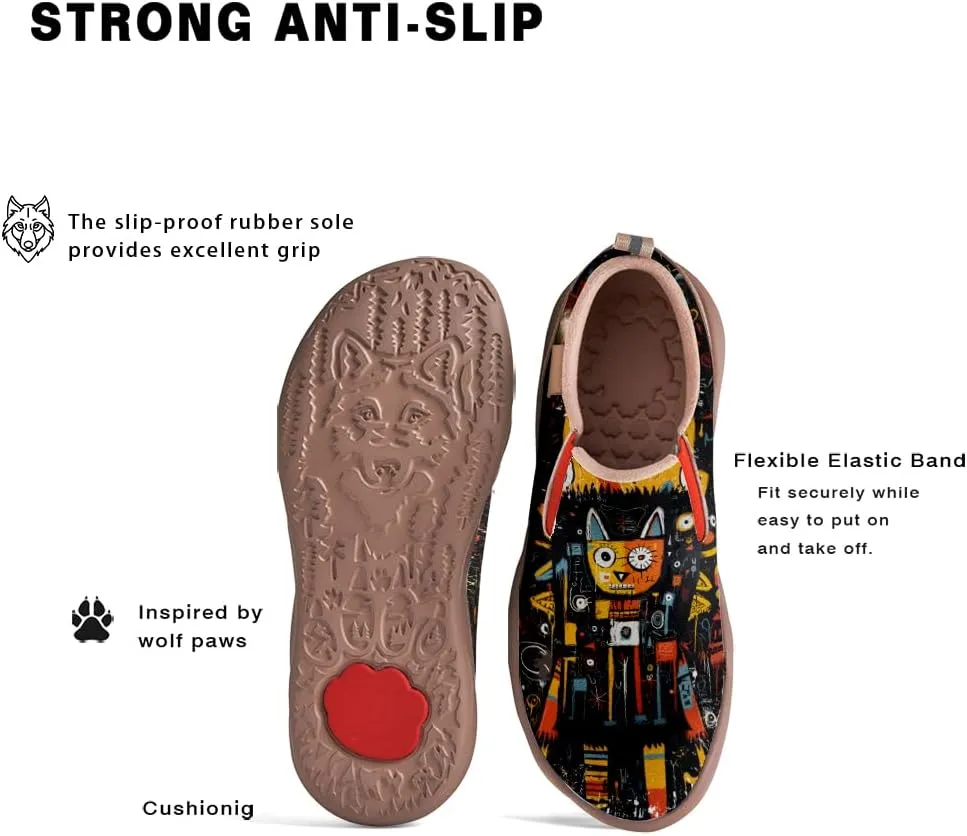 Women's Slip On Sneakers Casual Loafers Art Painted Comfort Soft Walking Shoes Graffiti Style Animal Patterns