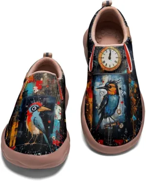 Women's Slip On Sneakers Casual Loafers Art Painted Comfort Soft Walking Shoes Graffiti Style Animal Patterns