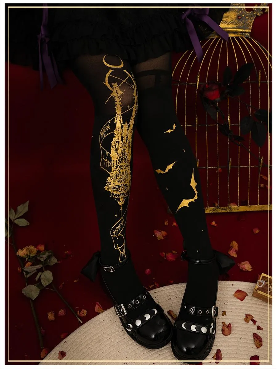 Yidhra~Dream Witch~Gothic Lolita Halloween Tights Pantyhose
