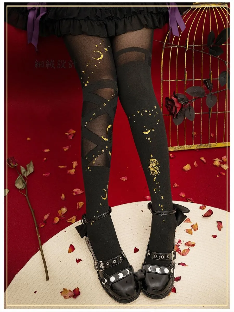 Yidhra~Dream Witch~Gothic Lolita Halloween Tights Pantyhose