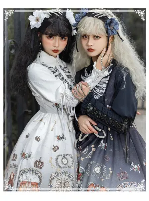 YingLuoFu~Black Fairytale~Gothic Twins Lolita JSK