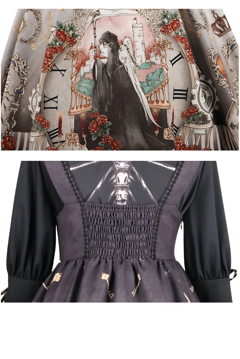 YingLuoFu~Black Fairytale~Gothic Twins Lolita JSK