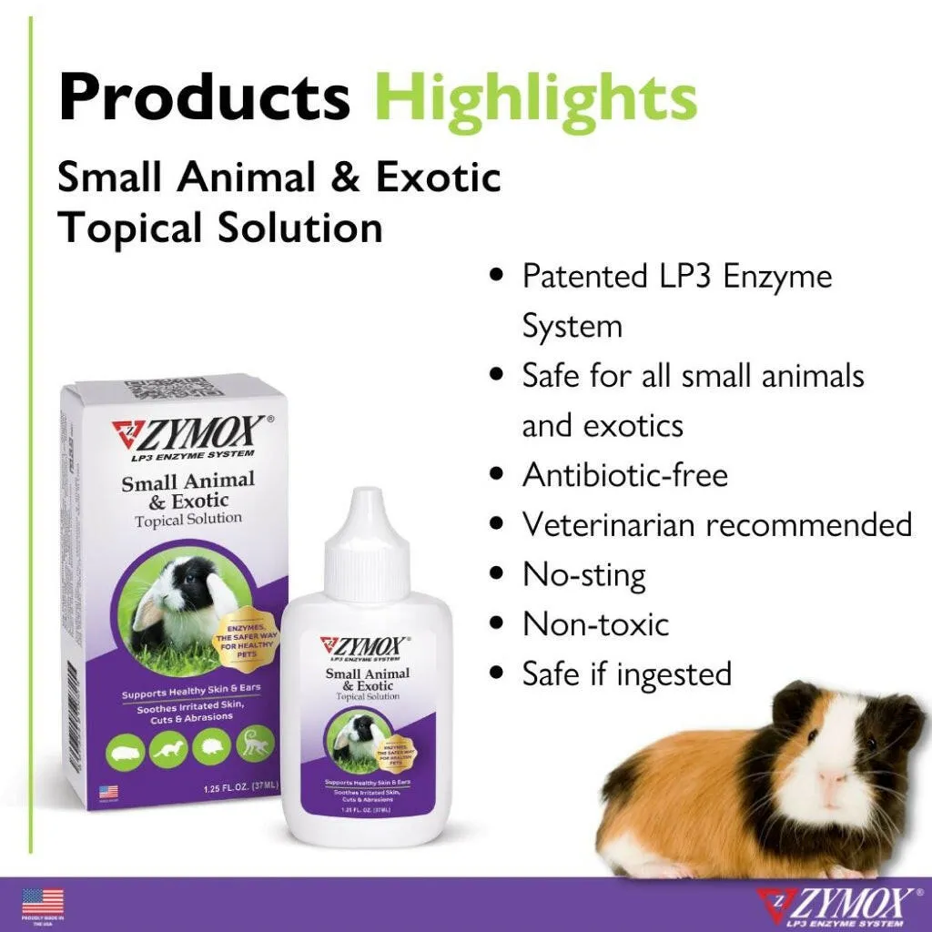 Zymox Small Animal & Exotic Topical Solution w/o Hydrocortisone